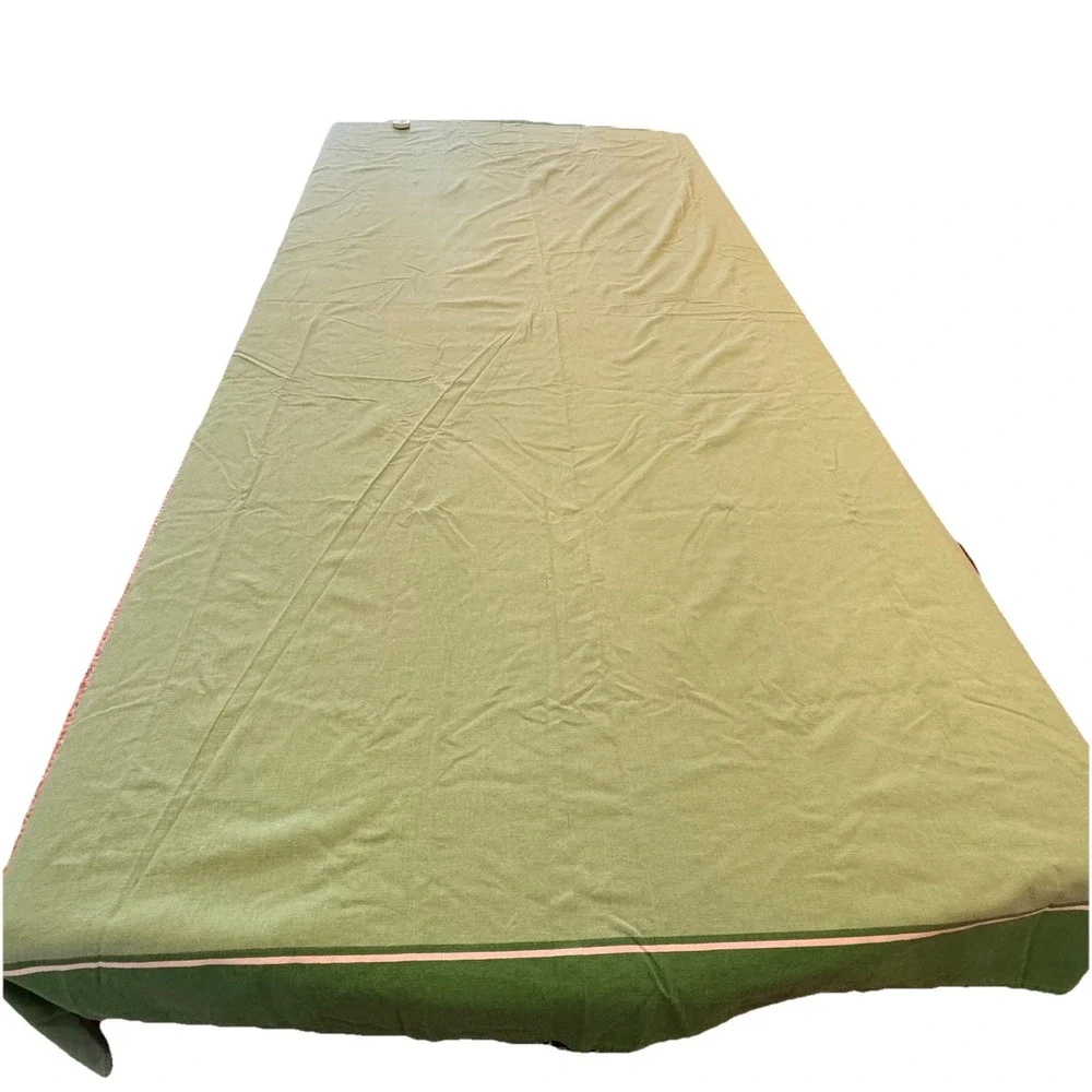 Vintage Anne Klein‎ Green Tablecloth 67x91 Cotton Lion Logo Robinson Golluber